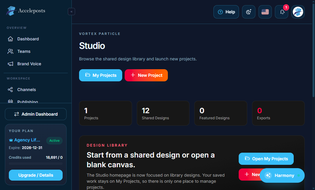 Vortex Particle editor canvas